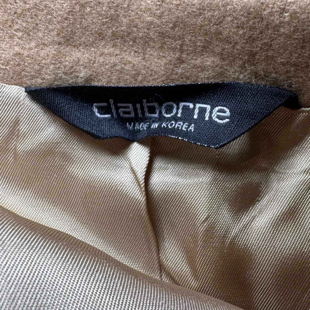 Claiborne Mens 48R Blazer 100% Camel Hair Tan 2-Button Sport Coat Korea